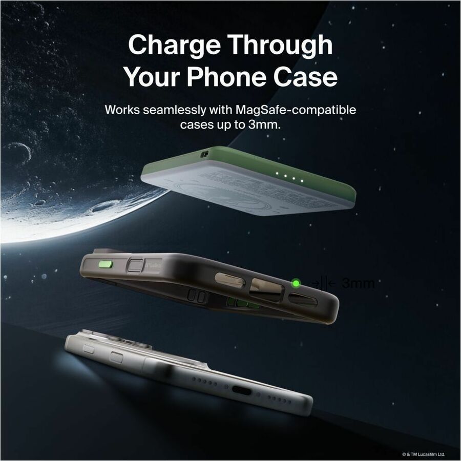 Alternate-Image8 Image for Belkin BoostCharge Slim Magnetic Power Bank 5K, The Mandalorian & Grogu