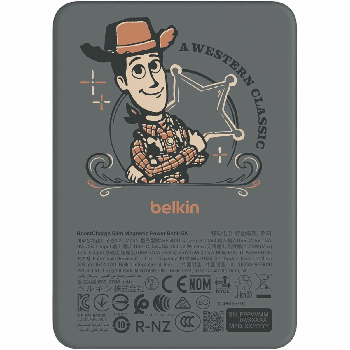 Main Image for Belkin BoostCharge Slim Magnetic Power Bank 5K, Toy Story 5