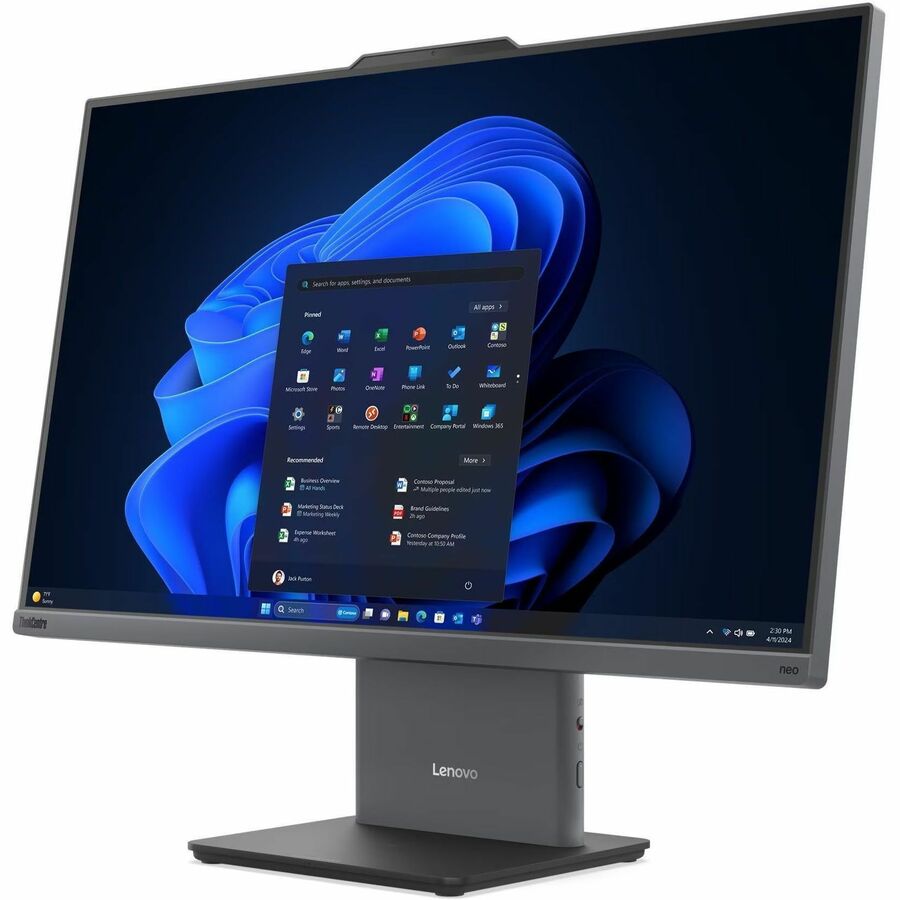 Alternate-Image3 Image for Lenovo ThinkCentre neo 50a 27 Gen 6 LNL 13QF0030US All-in-One Computer - Intel Core Ultra 7 Series 2 256V - 16 GB - 512 GB PCI Express 4.0 SSD - 27" Full HD - Desktop - Luna Gray