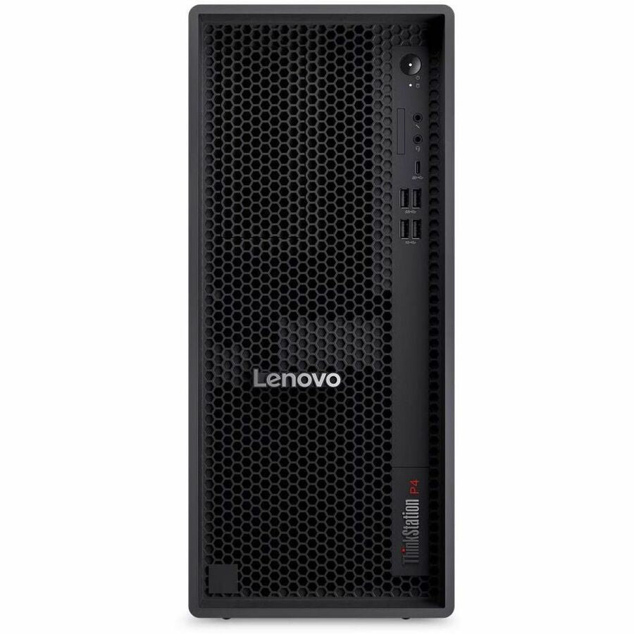 Front Image for Lenovo ThinkStation P4 30KN004JUS Workstation - 1 x AMD Ryzen 7 PRO 9745 - 32 GB - 512 GB SSD - Tower - Black