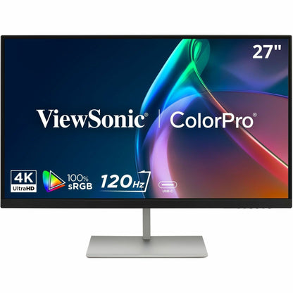 Main Image for ViewSonic VP2766-4K 27 Inch 4K UHD ColorPro Monitor, IPS Display with 90W USB-C, 100% sRGB Pantone Validated, and 120Hz for Creative Work, Graphic Design, and Video Editing