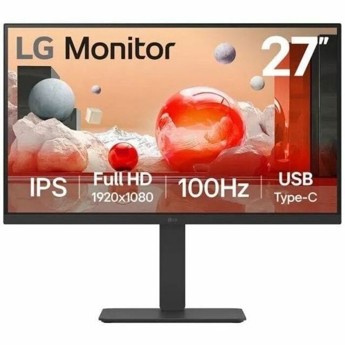 Front Image for LG 27BA650-I 27" Class Full HD LCD Monitor - 16:9 - Matte Black