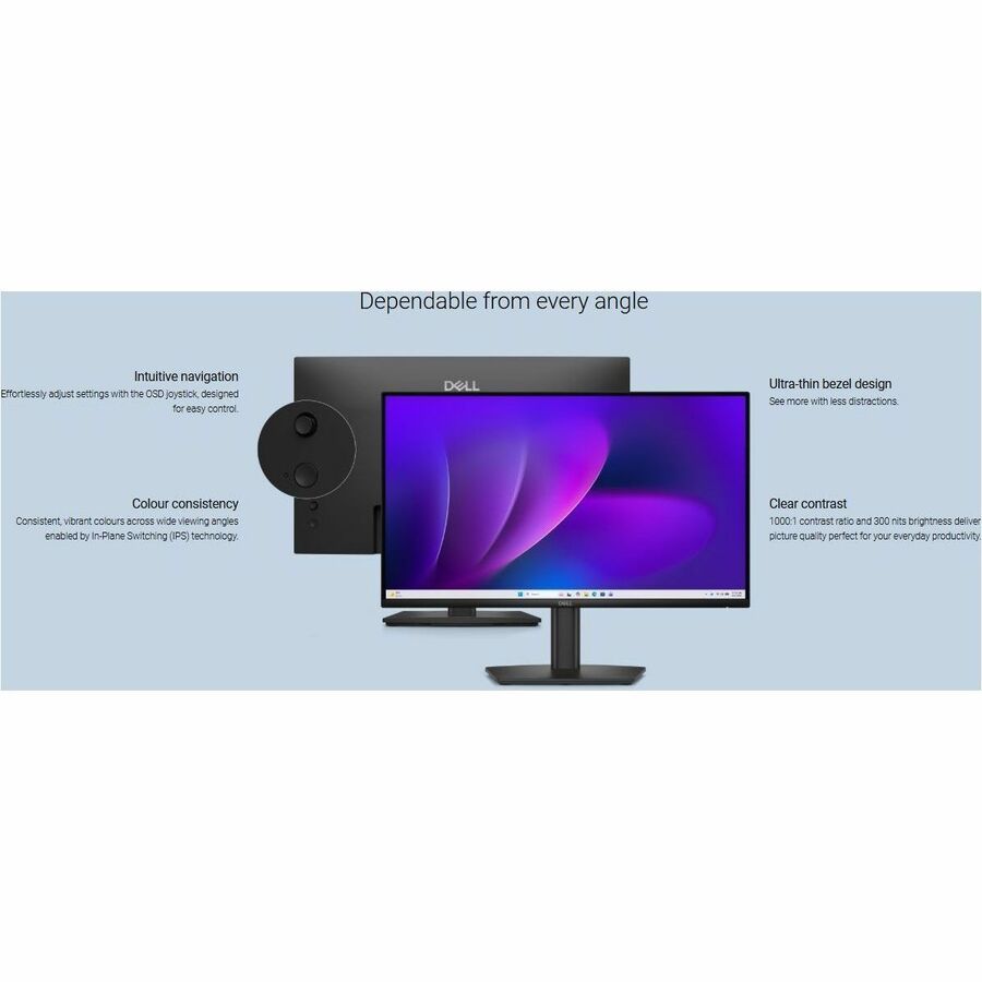 Alternate-Image3 Image for Dell Pro E2226H 22" Class Full HD LCD Monitor - 16:9 - Black