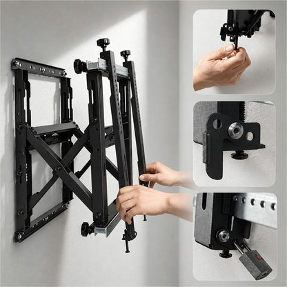 Alternate-Image3 Image for StarTech Video Wall TV Mount up to 70-inch Displays and 154lb, Supports Landscape / Portrait Orientation, Bracket w/ Kickstand Design