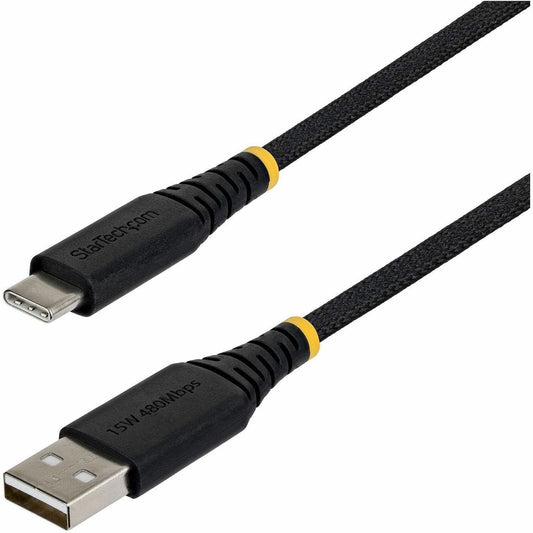 Main Image for StarTech 6ft (1.8m) USB-A to USB-C Fast Charging Cable, 15W 3A, Braided Nylon/TPE Jacket, Durable USB-A to Type C Charger Cord