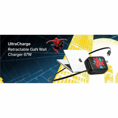 Alternate-Image10 Image for Belkin UltraCharge Retractable GaN Wall Charger 67W, Spider-Man: Brand New Day