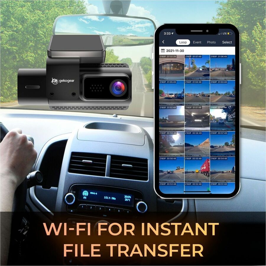 Alternate-Image7 Image for GekoGear 3 Channel 4K Dash Cam with GPS and App Access