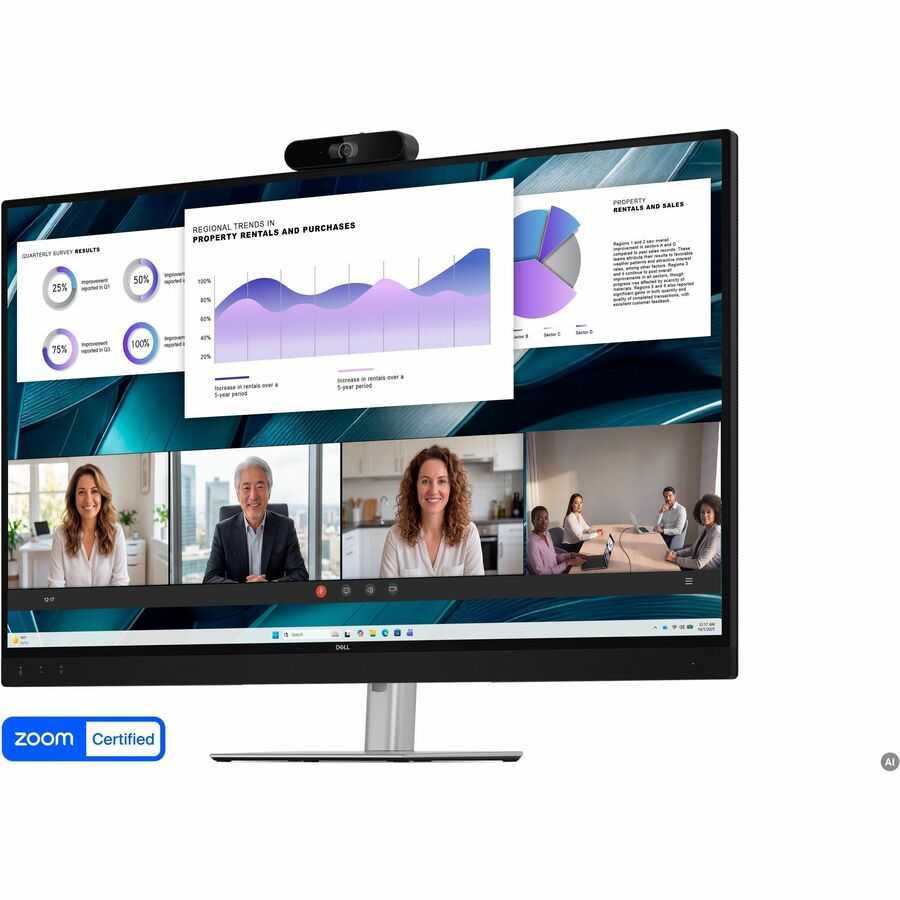 Alternate-Image2 Image for Dell Pro P P4326QEB 43" Class Webcam 4K UHD LED Monitor - 16:9 - Black