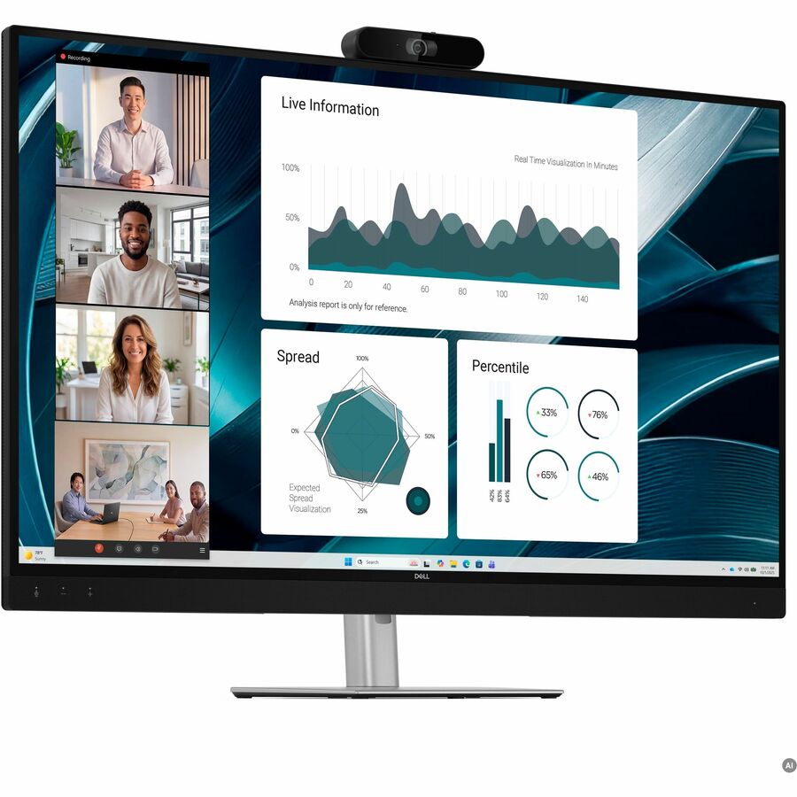 Alternate-Image3 Image for Dell Pro P P4326QEB 43" Class Webcam 4K UHD LED Monitor - 16:9 - Black