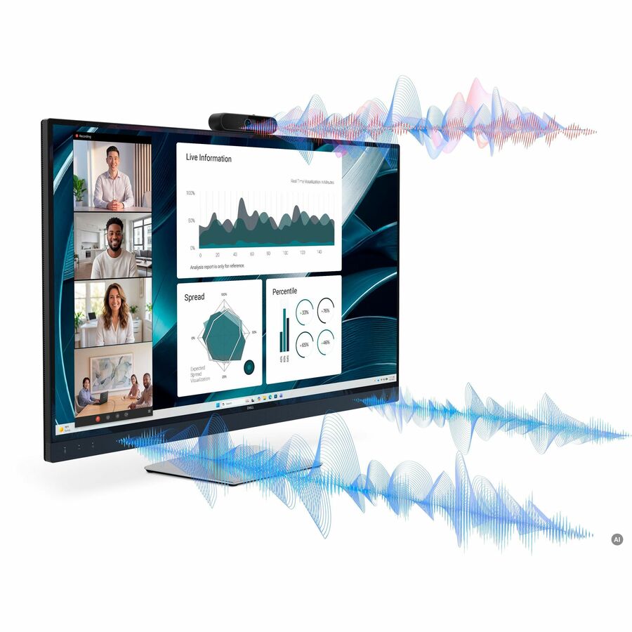 Alternate-Image1 Image for Dell Pro P P4326QEB 43" Class Webcam 4K UHD LED Monitor - 16:9 - Black