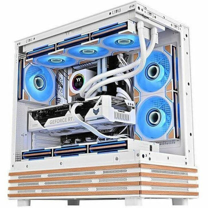 Alternate-Image5 Image for Thermaltake SWAFAN 120 EX INFINITY ARGB Sync PC Cooling Fan Wood Edition - Snow (3-Fan Pack)
