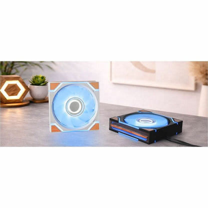 Alternate-Image6 Image for Thermaltake SWAFAN 120 EX INFINITY ARGB Sync PC Cooling Fan Wood Edition - Snow (3-Fan Pack)
