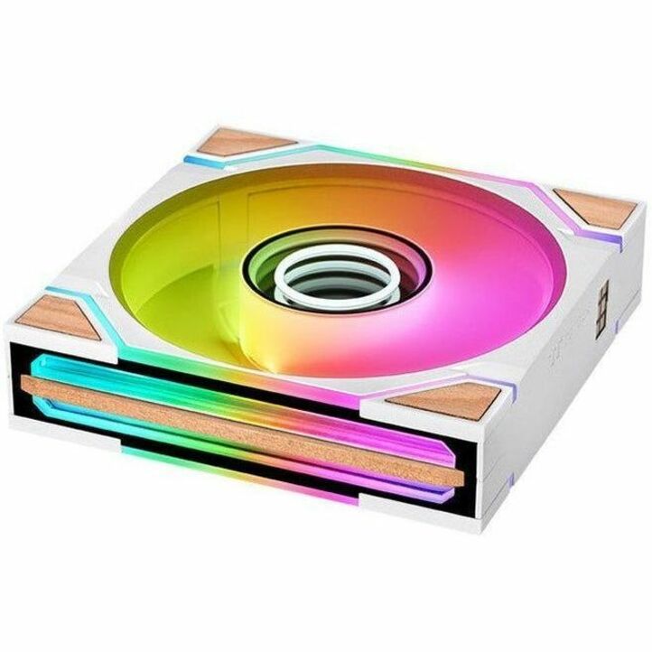 Alternate-Image3 Image for Thermaltake SWAFAN 120 EX INFINITY ARGB Sync PC Cooling Fan Wood Edition - Snow (3-Fan Pack)