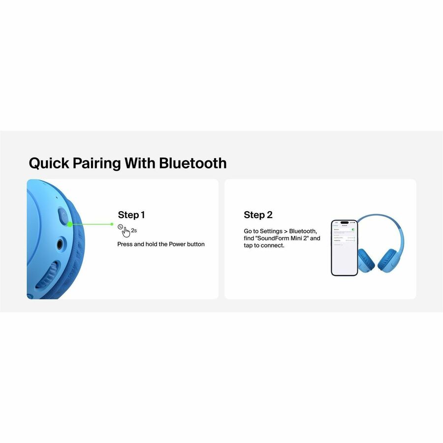 Alternate-Image4 Image for Belkin SoundForm Mini 2 Wireless On-Ear Headphones for Kids, Blue