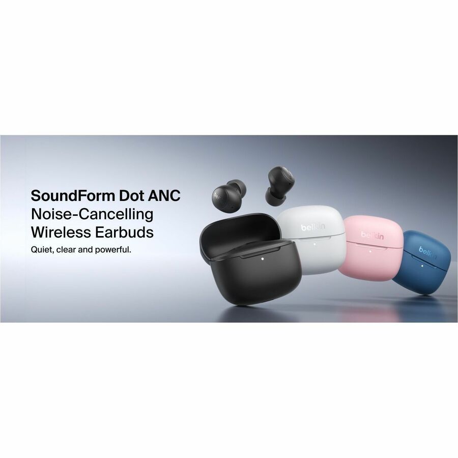 Alternate-Image2 Image for Belkin SoundForm Dot ANC Noise-Cancelling Earbuds, Gray