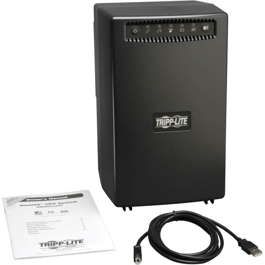 Alternate-Image1 Image for Tripp Lite by Eaton UPS 1500VA 940W Battery Back Up Tower AVR 120V USB RJ11 RJ45 DSL