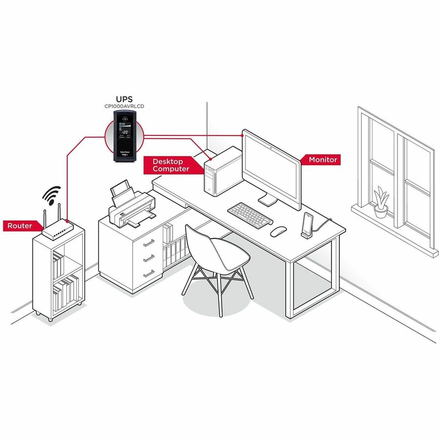 Alternate-Image7 Image for CyberPower CP1000AVRLCD Intelligent LCD UPS Systems