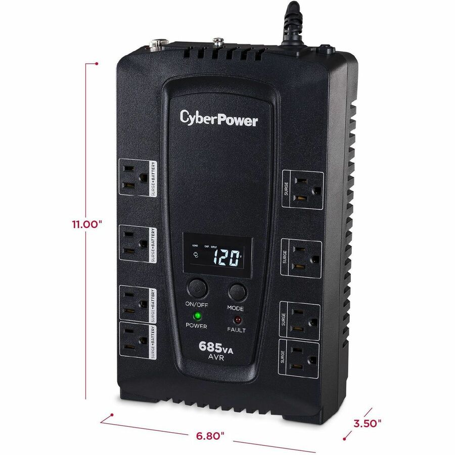 Alternate-Image2 Image for CyberPower CP685AVRLCD Intelligent LCD UPS Systems