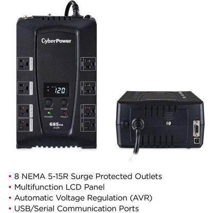 Alternate-Image1 Image for CyberPower CP685AVRLCD Intelligent LCD UPS Systems