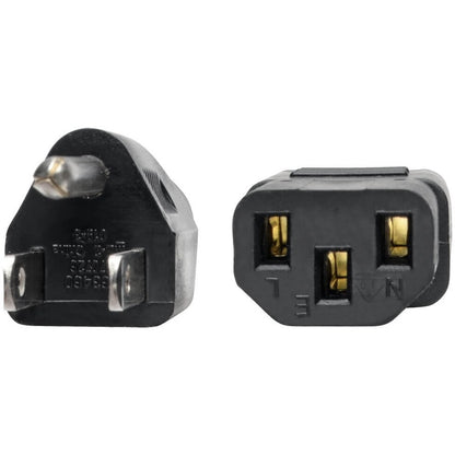 Alternate-Image2 Image for Eaton Tripp Lite Series Desktop Computer AC Power Cable, NEMA 5-15P to C13 - 10A, 125V, 18 AWG, 6 ft. (1.83 m), Black