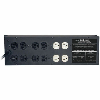 Alternate-Image1 Image for Eaton Tripp Lite Series 2400W 120V 3U Rack-Mount Power Conditioner with Automatic Voltage Regulation (AVR), AC Surge Protection, 14 Outlets