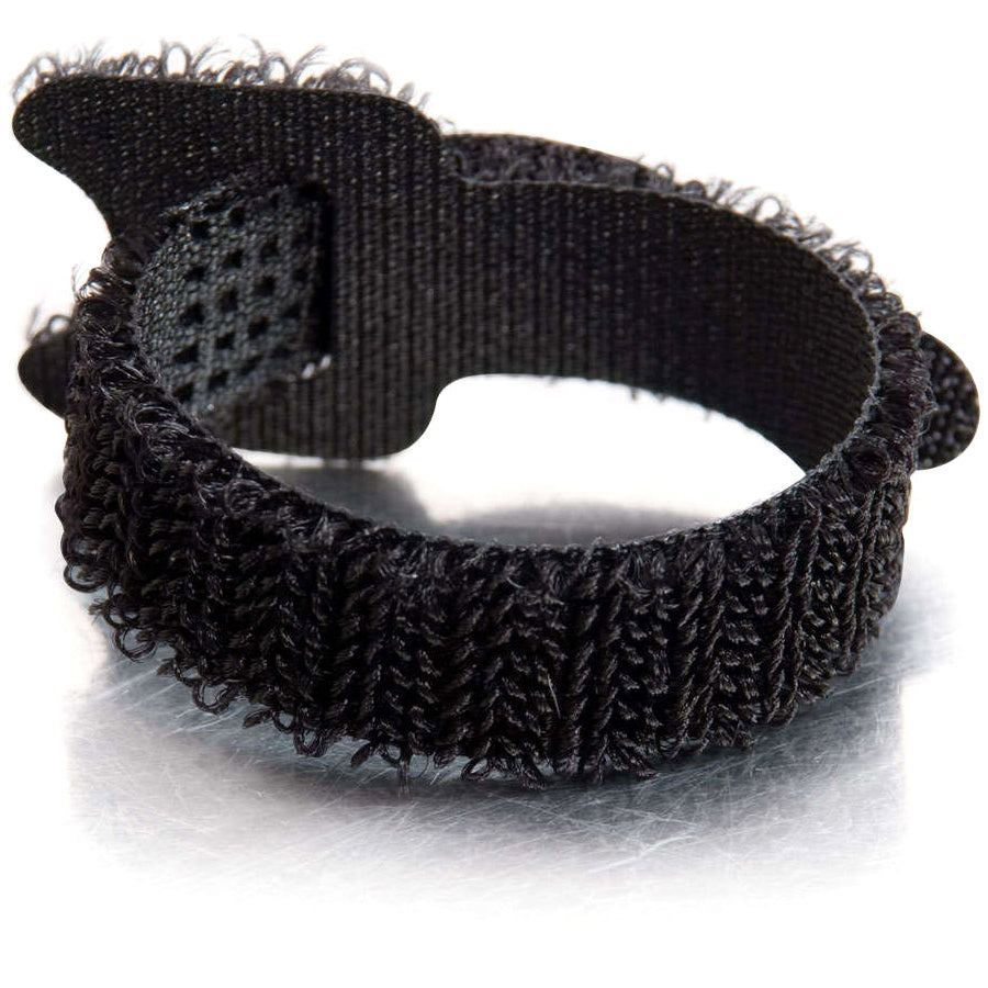 Alternate-Image1 Image for C2G 6in Hook and Loop Cable Management Wraps Multipack (12 pack) - Black Cable Wraps