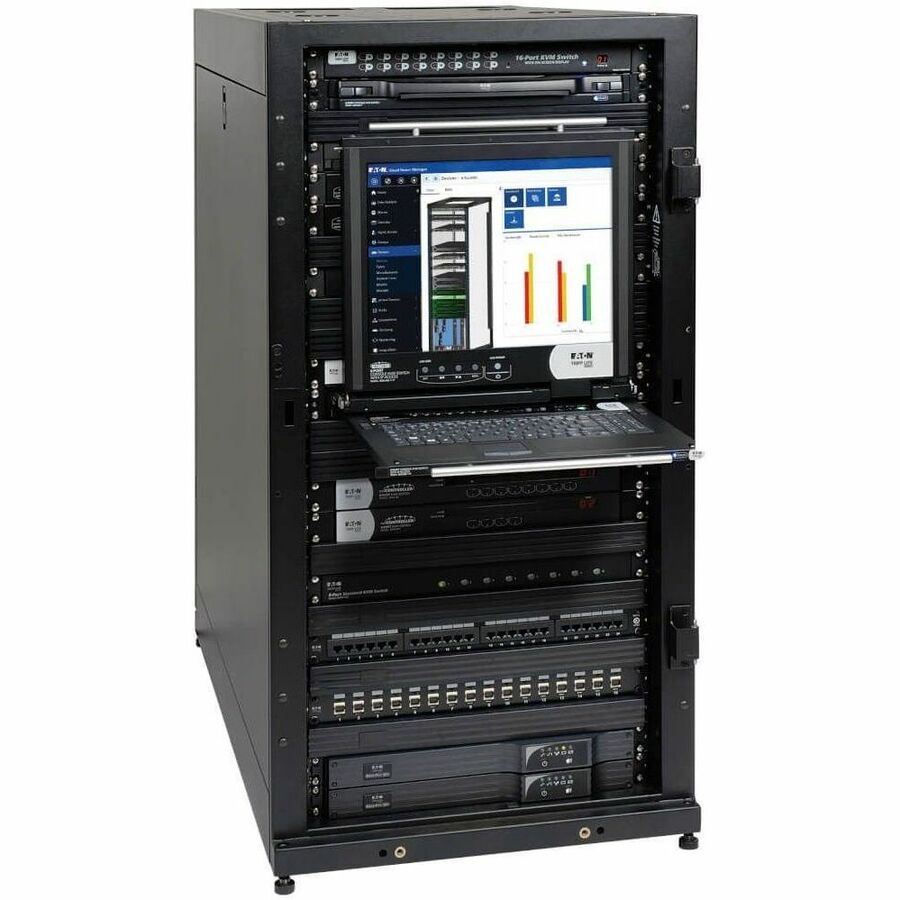 Alternate-Image6 Image for Eaton Tripp Lite Series 25U SmartRack Standard-Depth Half-Height Server Rack Enclosure, Doors and Side Panels