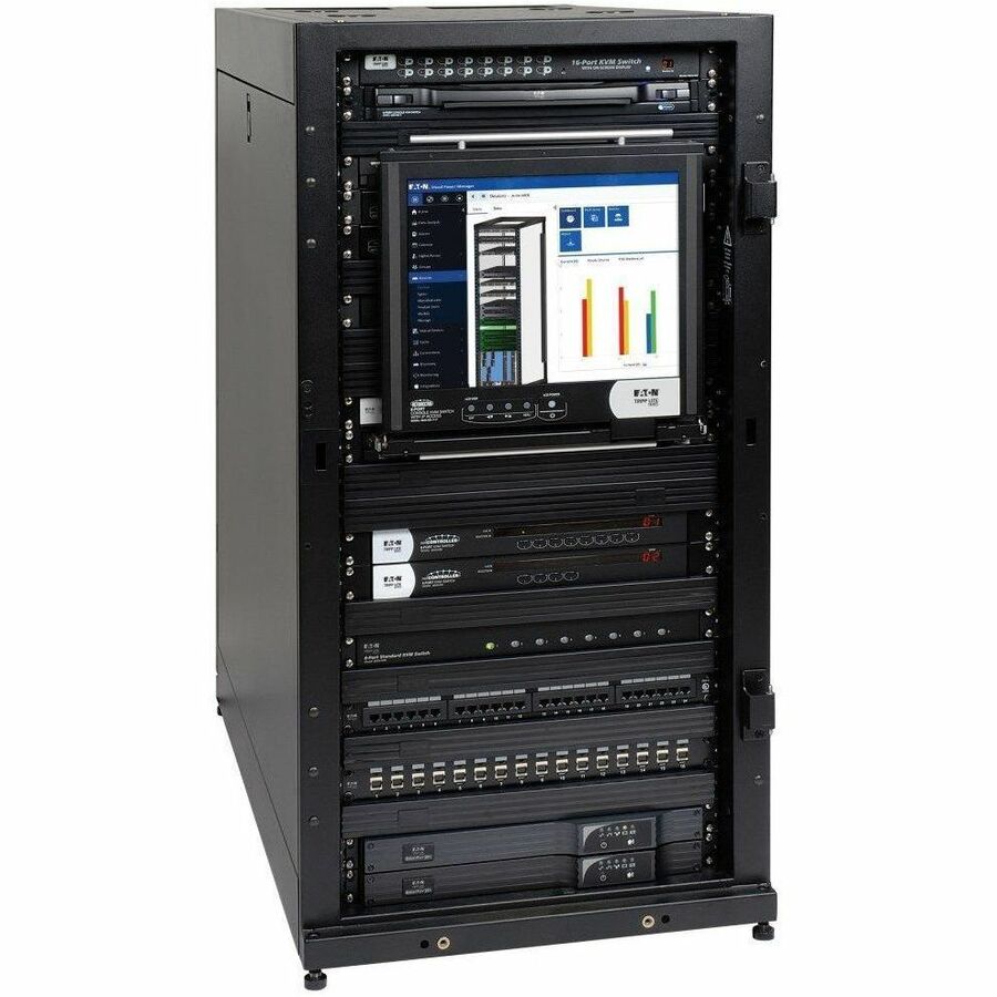 Alternate-Image5 Image for Eaton Tripp Lite Series 25U SmartRack Standard-Depth Half-Height Server Rack Enclosure, Doors and Side Panels