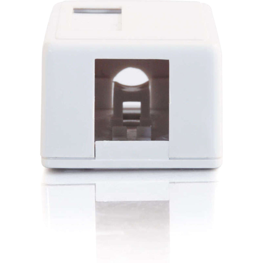 Alternate-Image2 Image for C2G 1-Port Keystone Jack Surface Mount Box - White