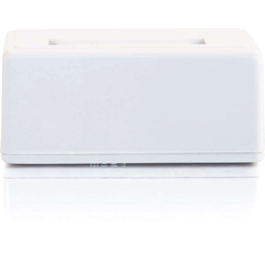 Alternate-Image3 Image for C2G 1-Port Keystone Jack Surface Mount Box - White