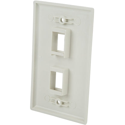 Alternate-Image1 Image for StarTech.com Dual Outlet RJ45 Universal Wall Plate White