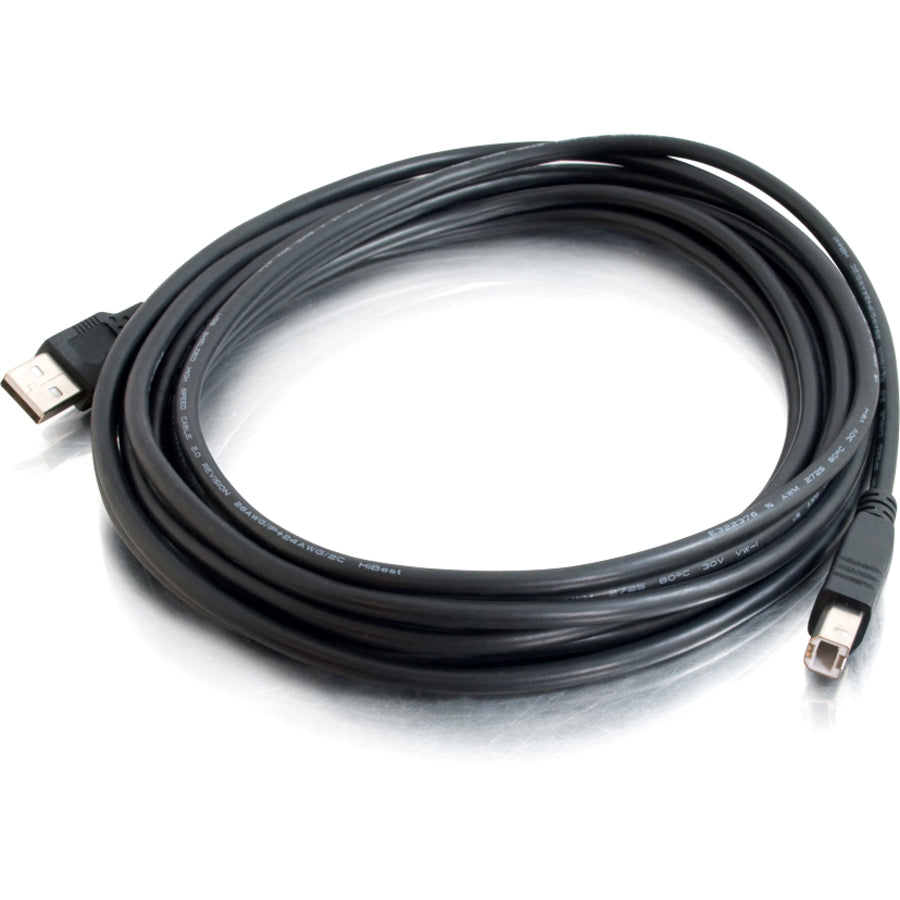 Alternate-Image1 Image for C2G 2m (6.6ft) USB 2.0 A to B Cable - M/M - Black