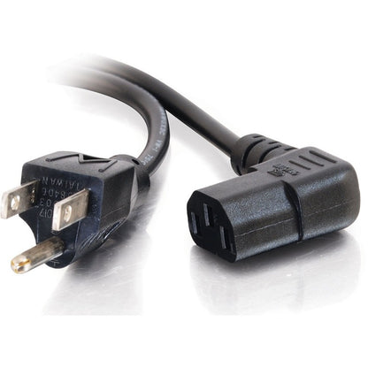 Main Image for C2G 10ft Universal Right Angle Power Cord - 18AWG - NEMA 5-15P to IEC320C13R - TAA Compliant