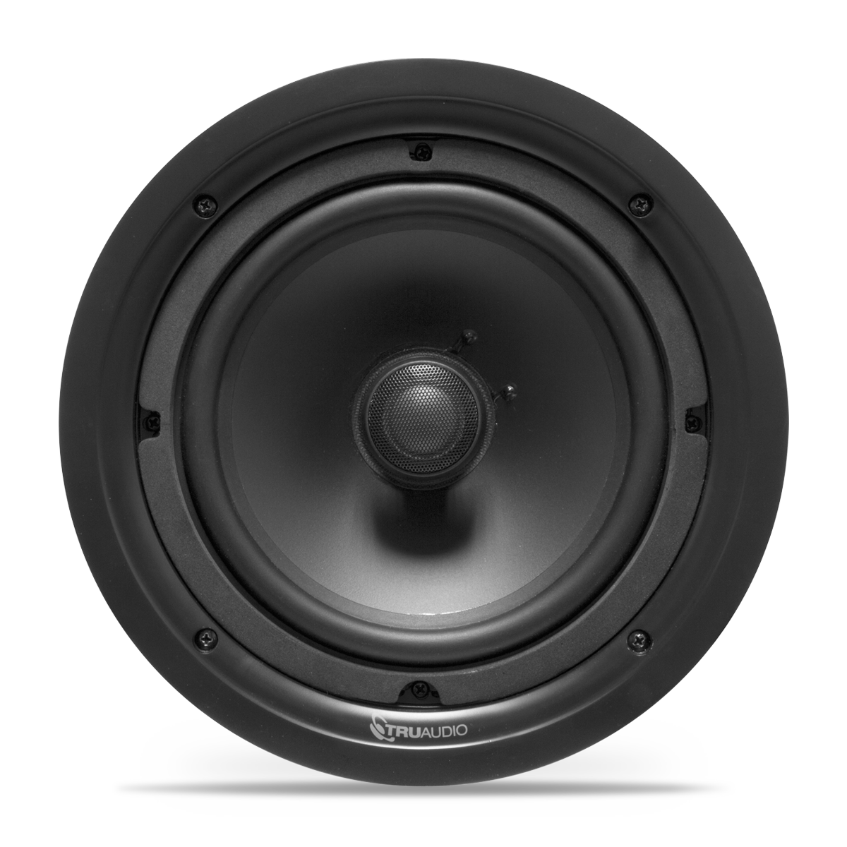Front view of the Phantom 6.5" in-ceiling speaker with frameless Ghost™ grille