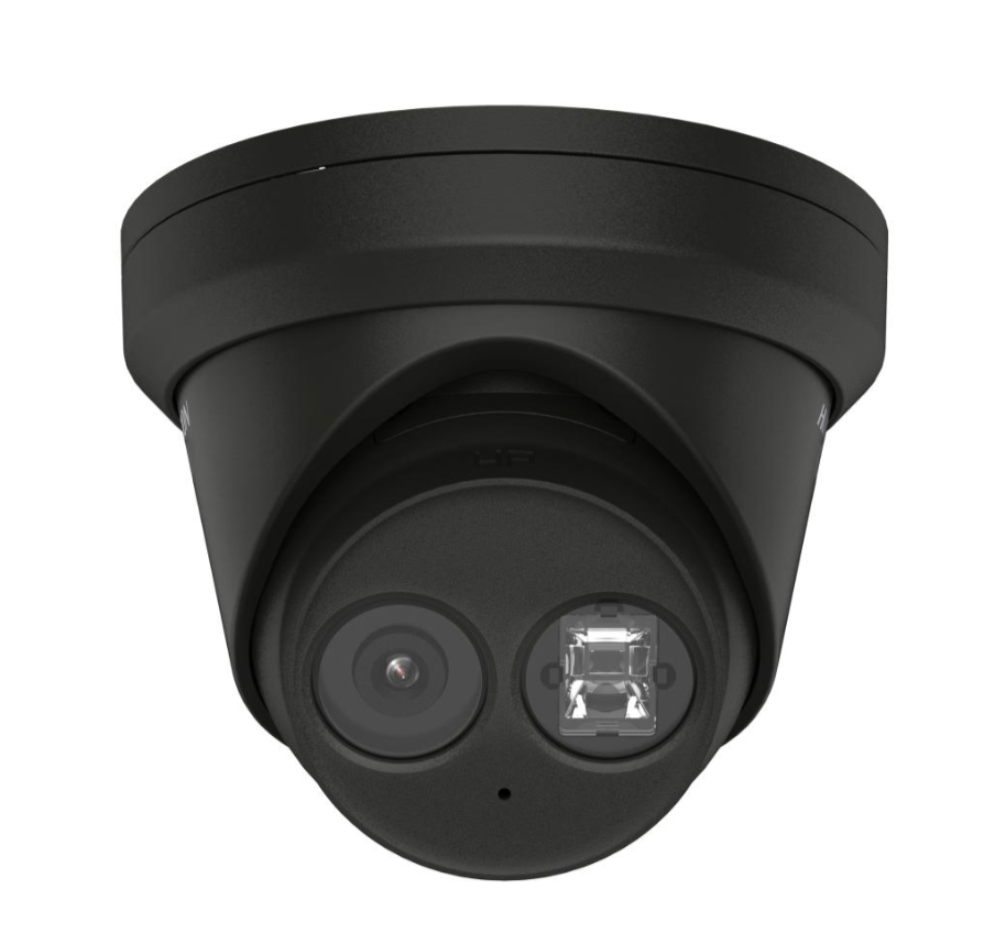Hikvision 8MP Turret IP Camera with 2.8mm lens, IR, AcuSense, and built-in microphone
