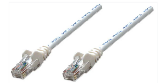 Front view of Intellinet Cat5e network cable – 1.5 ft 