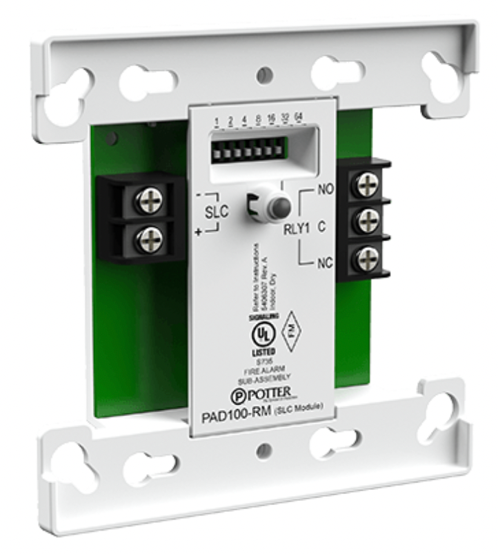 PAD100-RM relay module front view

