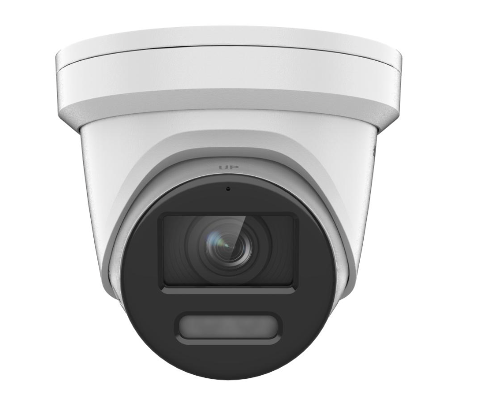 Hikvision ColorVu DS-2CD2387G2-LU 8MP IP turret camera with 4mm lens in white
