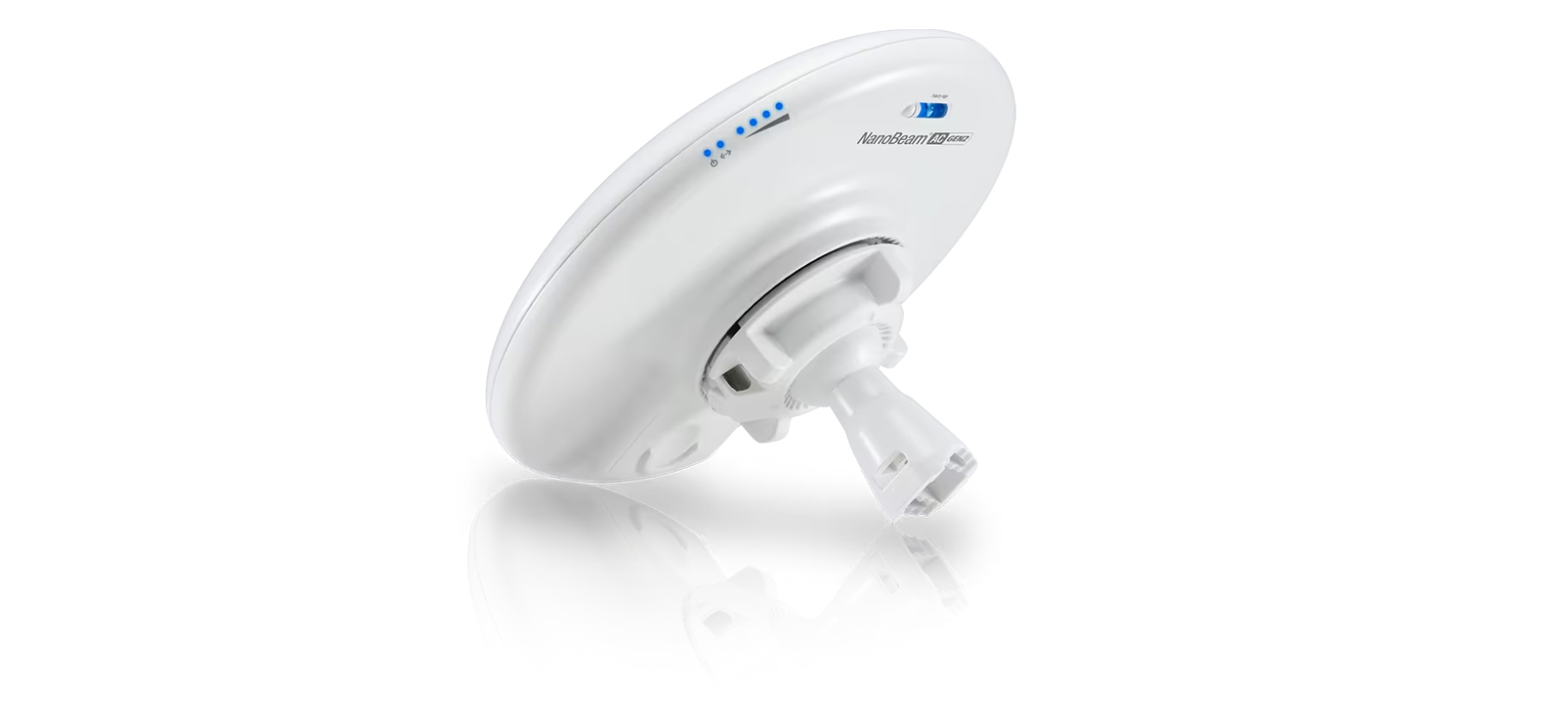 Ubiquiti NanoBeam 5AC Gen 2 airMAX CPE with integrated directional antenna
side back view
