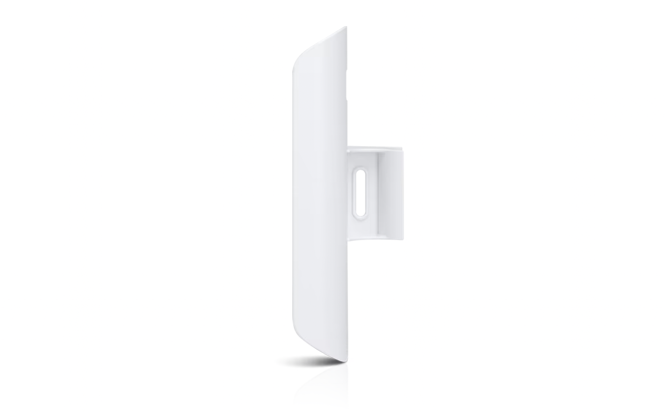 Ubiquiti NanoStation M2 loco outdoor 2.4 GHz CPE device side view
