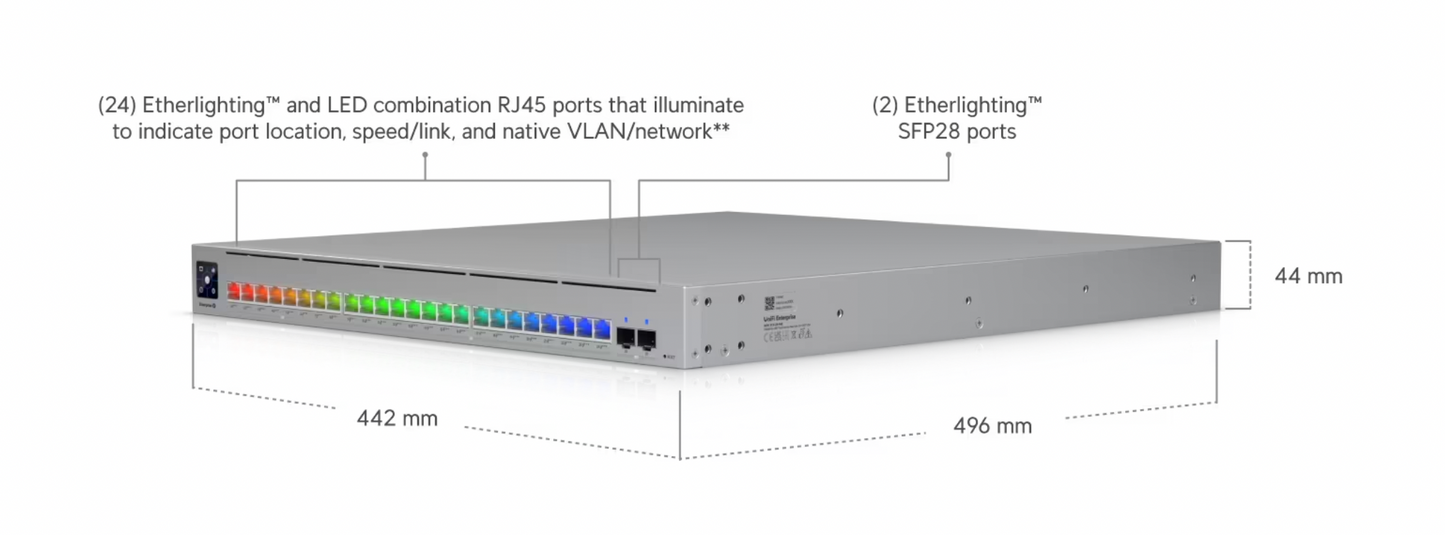 ECS 24 PoE specifications front

