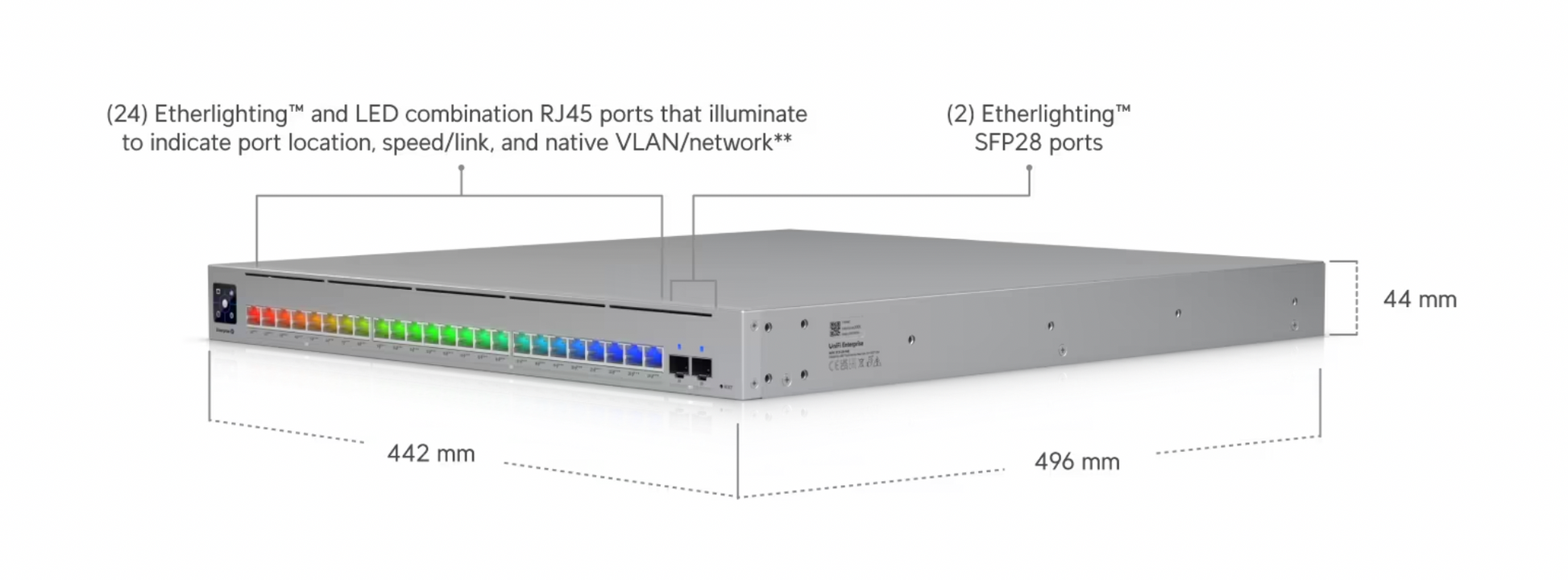 ECS 24 PoE specifications front

