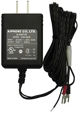 Aiphone Corporation SKK-620C 6V DC Power Supply for AT406, C123L/A, C123LW, LEM1, LEM3, or TAR3, Fire-Retardant, ABS Plastic Construction