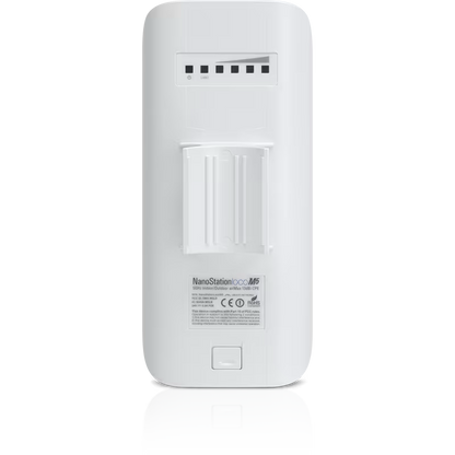 Ubiquiti NanoStation M2 loco outdoor 2.4 GHz CPE device back view
