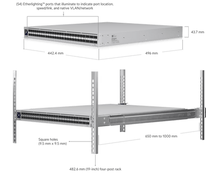 Ubiquiti Enterprise Campus Aggregation Switch with 28 ports including 25G SFP28 and PoE+
