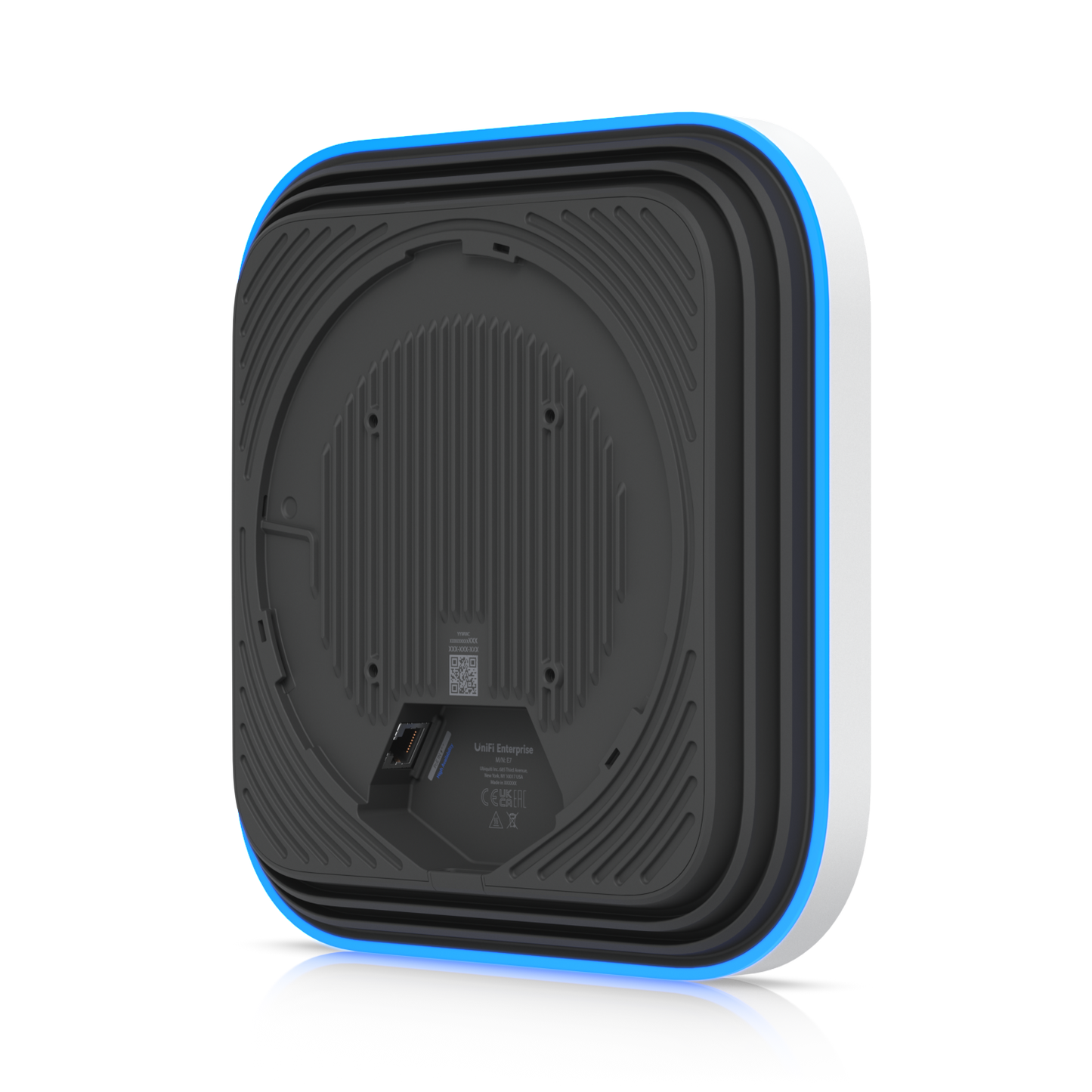 back angled view of the Ubiquiti E7 WiFi 7 enterprise access point
