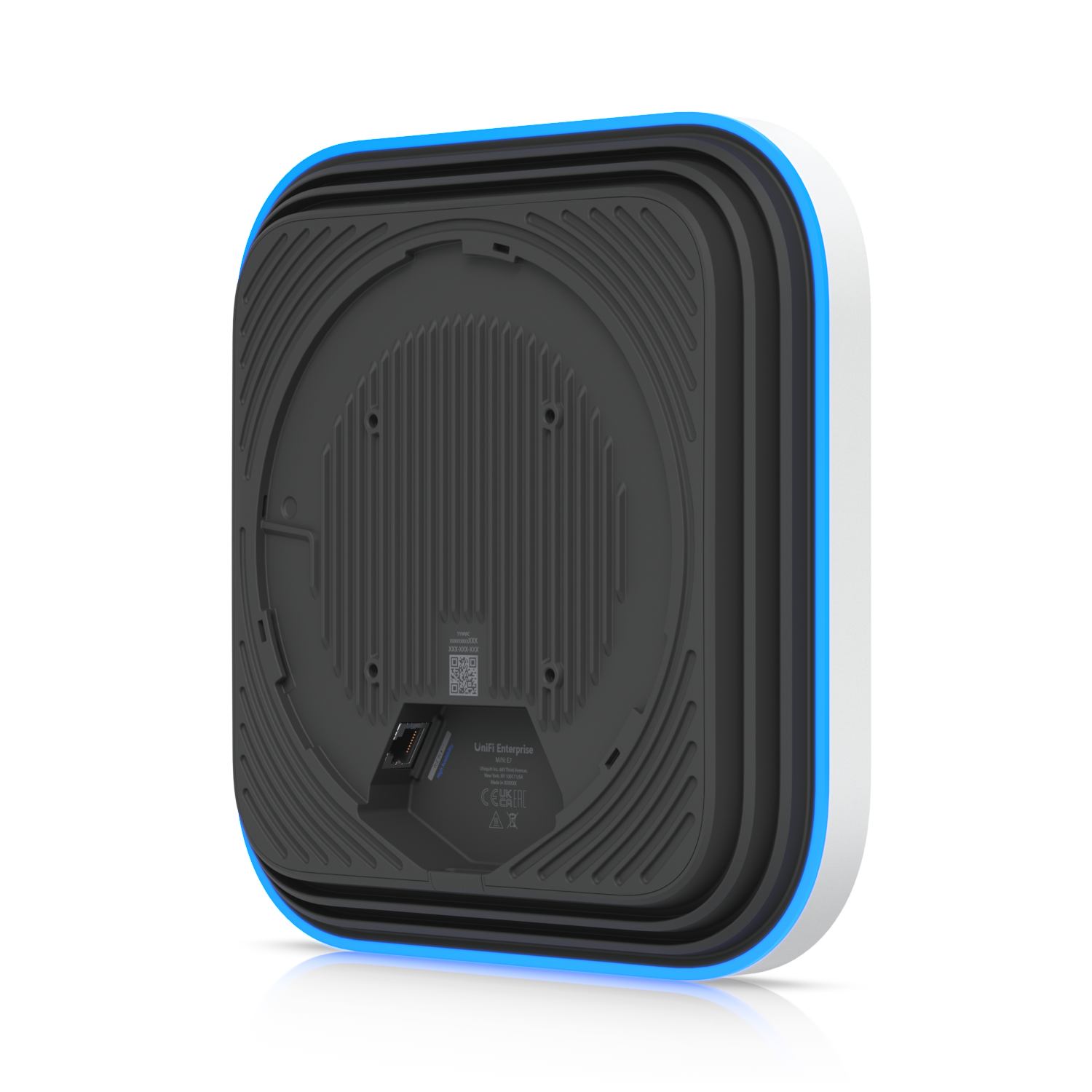 back angled view of the Ubiquiti E7 WiFi 7 enterprise access point
