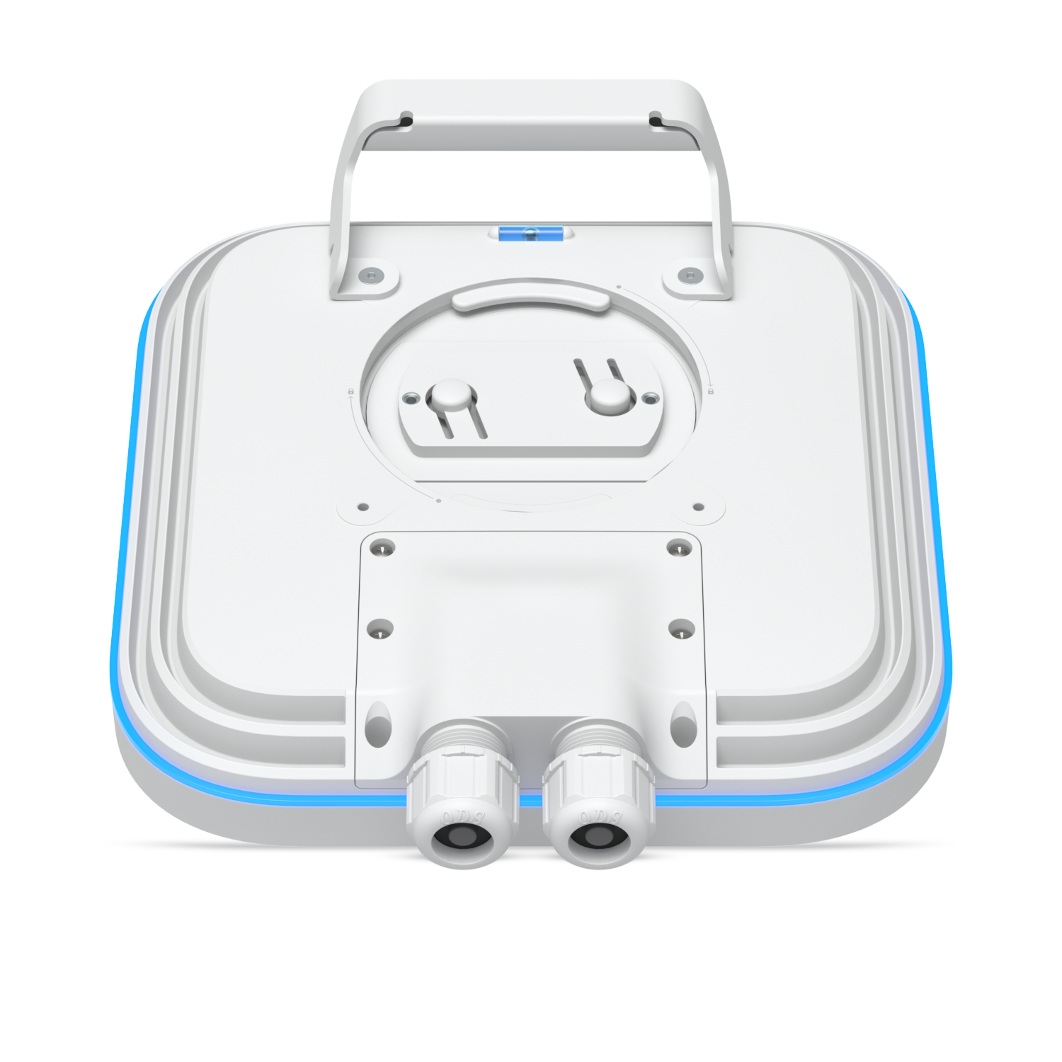 Ubiquiti E7-Campus top down view of back showing mounting design