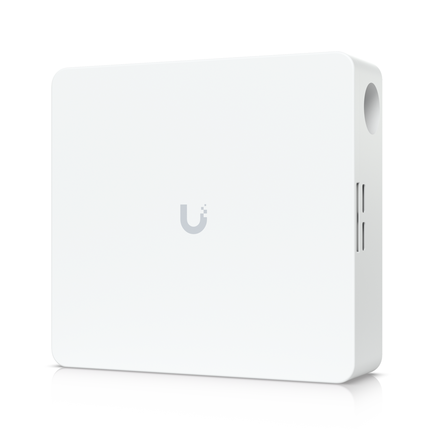Closed front view of Ubiquiti EAH-8 enclosure with UniFi logo centered