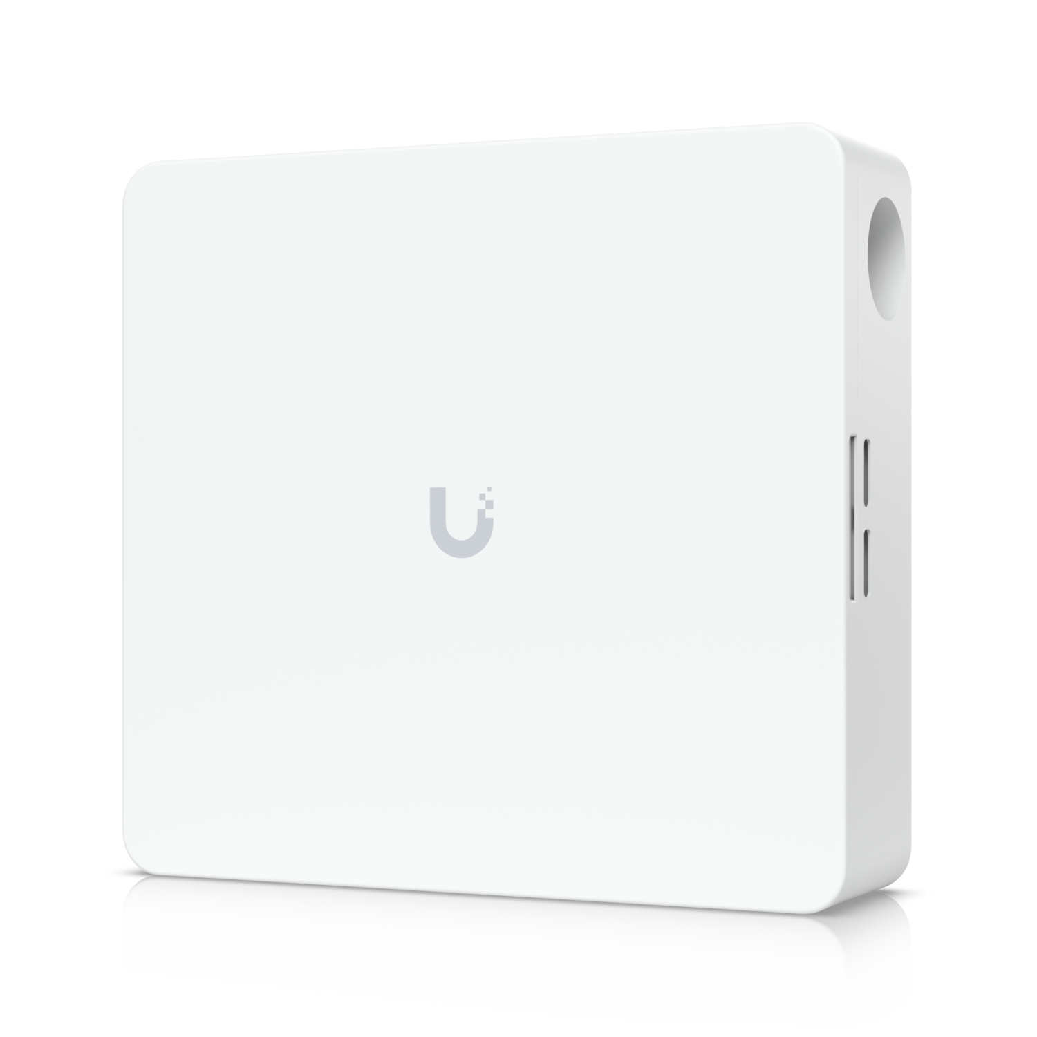 Closed front view of Ubiquiti EAH-8 enclosure with UniFi logo centered